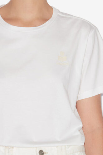 Aby Kurzarm-Baumwoll-T-Shirt mit Logo
