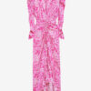 Albini Midi-Kleid aus Seidenmischung mit Raffungen Albini Midi-Kleid aus Seidenmischung mit Raffungen