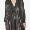 Alexane Kurzes drapiertes Metallic-Kleid Alexane Kurzes drapiertes Metallic-Kleid