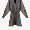 Alexane Kurzes drapiertes Metallic-Kleid Alexane Kurzes drapiertes Metallic-Kleid