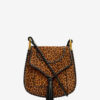 Anahi Schultertasche aus bedrucktem Wildleder