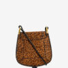 Anahi Schultertasche aus bedrucktem Wildleder