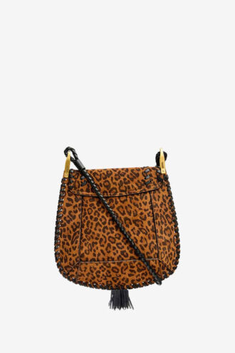 Anahi Schultertasche aus bedrucktem Wildleder