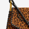 Anahi Schultertasche aus bedrucktem Wildleder