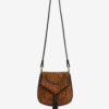 Anahi Schultertasche aus bedrucktem Wildleder