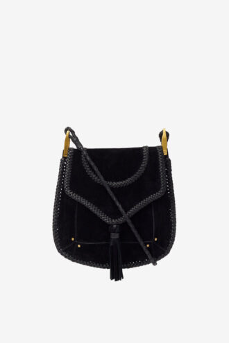 Anahi Schultertasche aus geflochtenem Wildleder