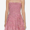Anka Leichtes Baumwollkleid mit Smokarbeit und Print Anka Leichtes Baumwollkleid mit Smokarbeit und Print