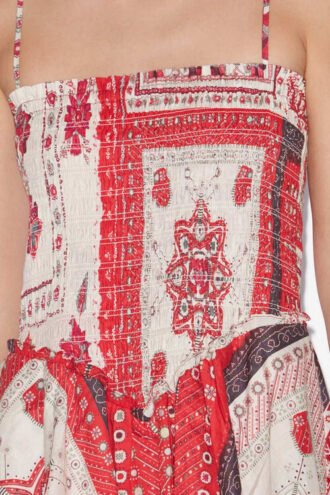 Anka Smok-Kleid aus bedrucktem Baumwollvoile Anka Smok-Kleid aus bedrucktem Baumwollvoile