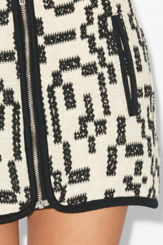 Arono Kurzer Rock aus Baumwolljacquard