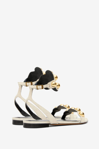 Aselda Sandalen aus Wildleder mit Schmucksteinen