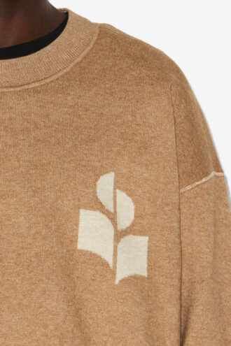 Atley Baumwoll- und Wollpullover mit Logo