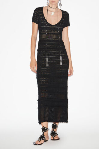 Aurore Langes Kleid aus durchbrochenem Strick Aurore Langes Kleid aus durchbrochenem Strick