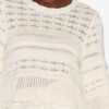 Azelia Locker sitzender Strickpullover mit Lochmuster