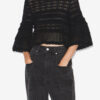 Azelia Locker sitzender Strickpullover mit Lochmuster