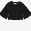 Azelia Locker sitzender Strickpullover mit Lochmuster