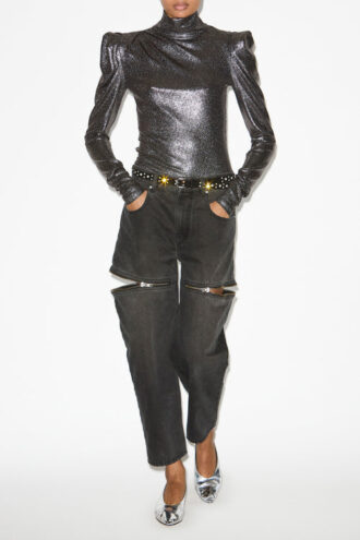 Baiola Metallic-Langarmshirt