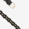 Bali Gürtel aus geflochtenem Leder und Metall