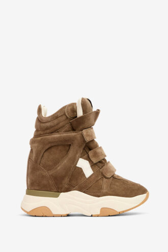 Balskee High-Top-Sneaker aus Wildleder und Kalbsleder mit Keilabsatz