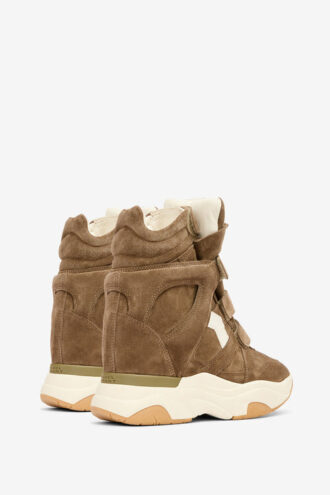 Balskee High-Top-Sneaker aus Wildleder und Kalbsleder mit Keilabsatz
