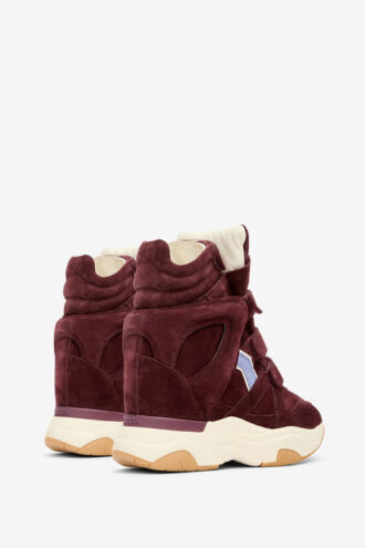 Balskee High-Top-Sneaker aus Wildleder und Kalbsleder mit Keilabsatz