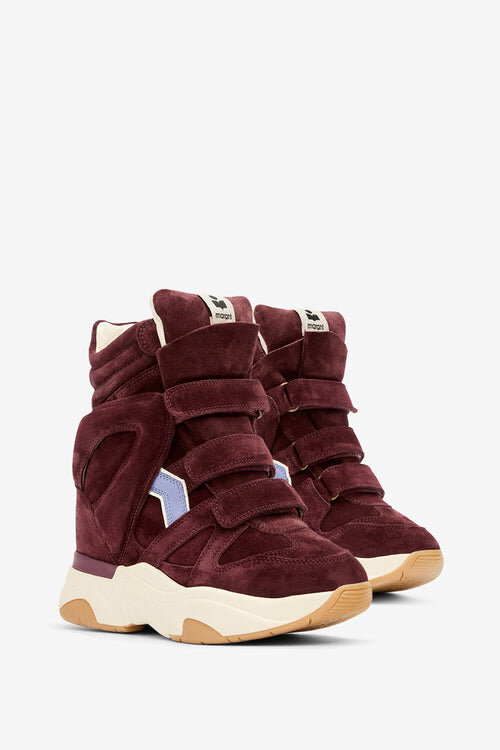 Balskee High-Top-Sneaker aus Wildleder und Kalbsleder mit Keilabsatz Balskee High-Top-Sneaker aus Wildleder und Kalbsleder mit Keilabsatz