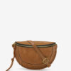 Banana Bag Skano aus cognacfarbenem Kalbswildleder