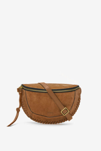 Banana Bag Skano aus cognacfarbenem Kalbswildleder