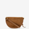 Banana Bag Skano aus cognacfarbenem Kalbswildleder
