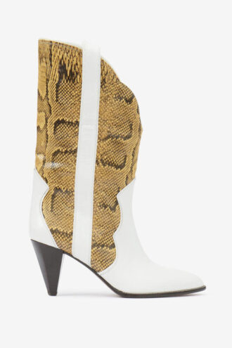 Bedruckte Leder-Stiefeletten Witney