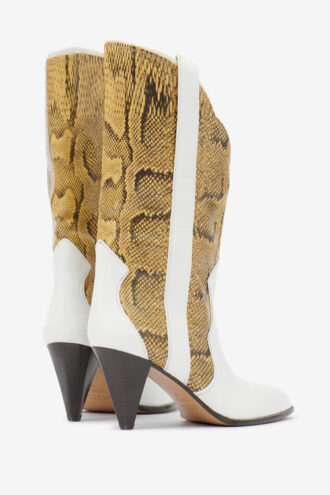 Bedruckte Leder-Stiefeletten Witney