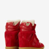 Bekett Sneakers aus Kalbswildleder mit Keilabsatz