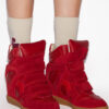 Bekett Sneakers aus Kalbswildleder mit Keilabsatz
