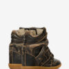 Bekett Vintage-Leder-Sneaker mit Keilabsatz