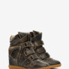 Bekett Vintage-Leder-Sneaker mit Keilabsatz