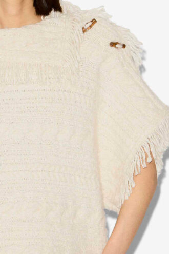 Blanche Strickpullover mit Zopfmuster