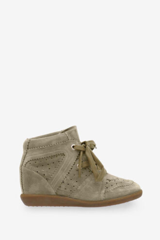 Bobby Sneakers aus Wildleder mit Keilabsatz