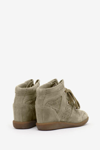 Bobby Sneakers aus Wildleder mit Keilabsatz