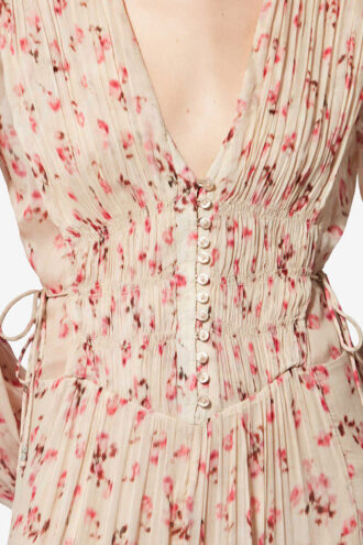 Briane Langes Kleid aus geknittertem Musselin Briane Langes Kleid aus geknittertem Musselin