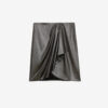 Brisha Kurzer drapierter Metallic-Rock Brisha Kurzer drapierter Metallic-Rock