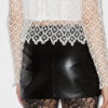 Chani Drapierter Leder-Minirock