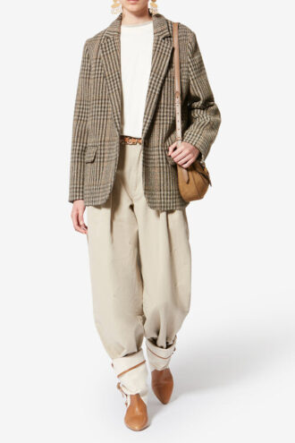 Charlyne Jacke aus karierter Schurwolle