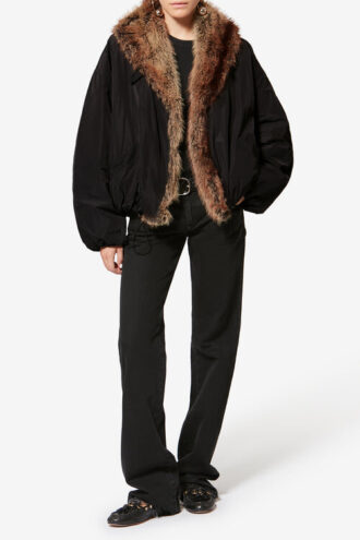 Charone Kurzer Parka mit Kunstfellfutter Charone Kurzer Parka mit Kunstfellfutter