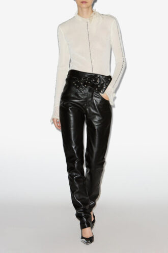 Chazia Lederhose mit geradem Bein