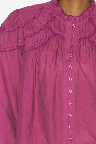 Christa Baumwollbluse mit Raffungen Christa Baumwollbluse mit Raffungen