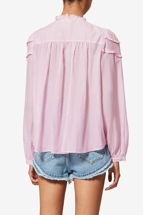 Christa Bluse aus Baumwollvoile mit Rüschen Christa Bluse aus Baumwollvoile mit Rüschen
