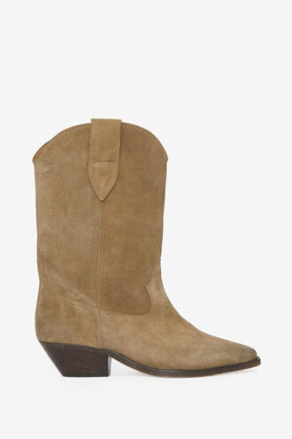 Cowboystiefel aus gewaschenem Kalbswildleder