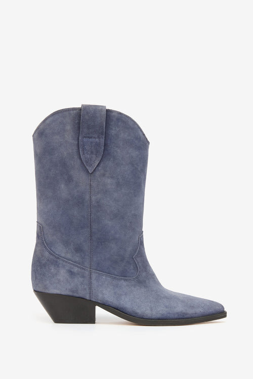 Cowboystiefel aus gewaschenem Kalbswildleder Cowboystiefel aus gewaschenem Kalbswildleder