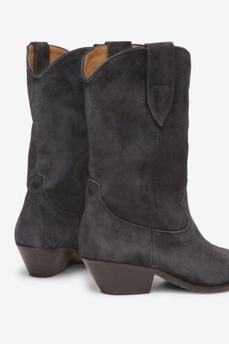 Cowboystiefel aus gewaschenem Kalbswildleder