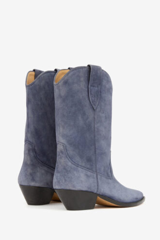 Cowboystiefel aus gewaschenem Kalbswildleder