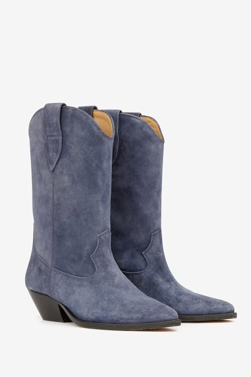 Cowboystiefel aus gewaschenem Kalbswildleder Cowboystiefel aus gewaschenem Kalbswildleder